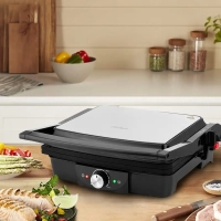 Электрогриль КТ-1656 двусторонний гриль электрический 2000Вт