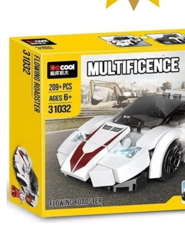 Конструктор Гоночный спорткар, белый 10 в 1