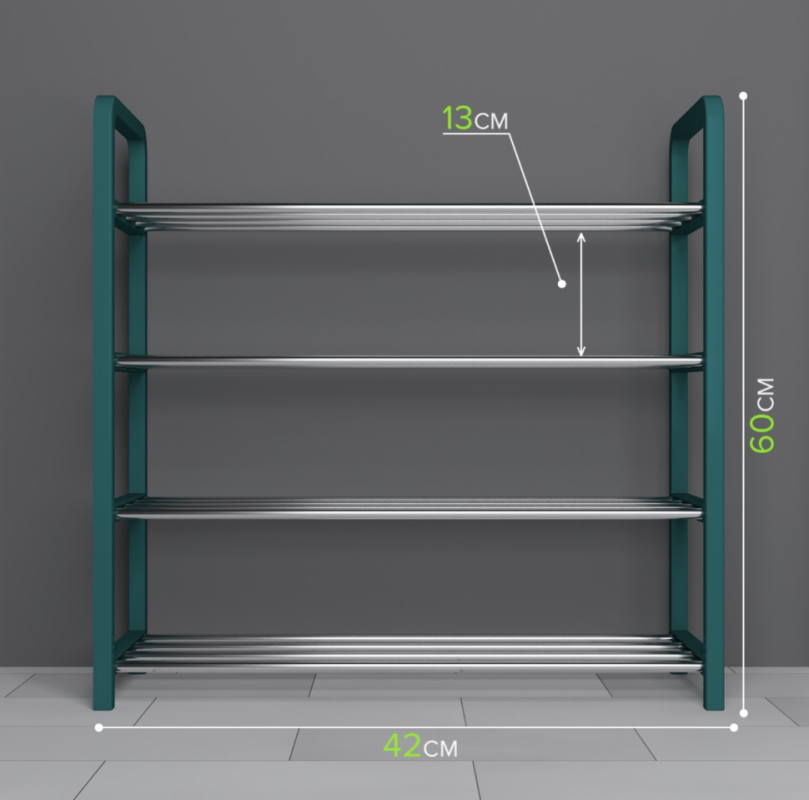 Обувница Доляна, 4 яруса, 42×19×59 см Обувница Доляна, 4 яруса, 42×19×59 см