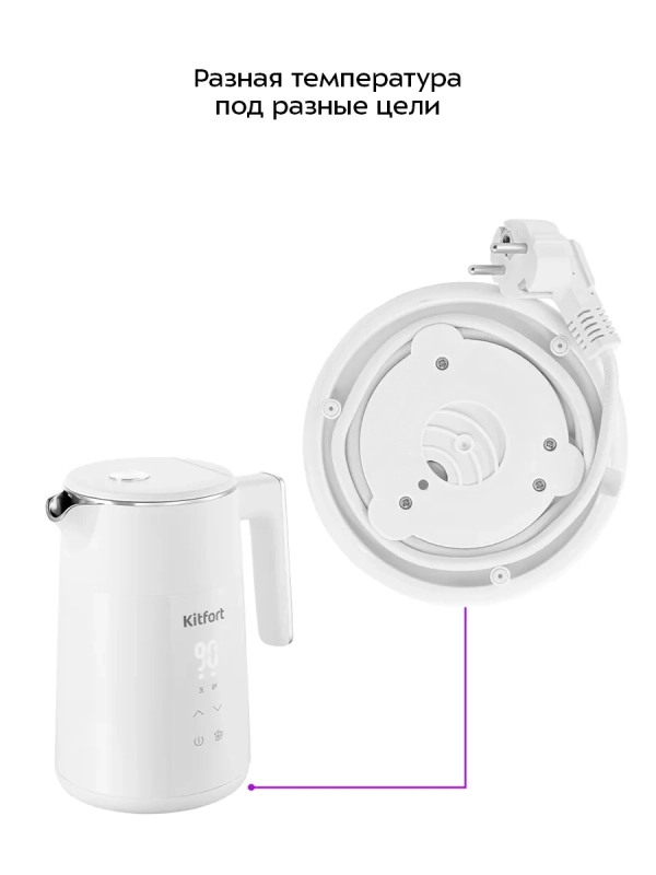 Чайник электрический с терморегулятором КТ-6715 - 1,5 л