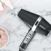 Фен КТ-3256 - 2 насадки - 3 режима - 1800-2200 Вт