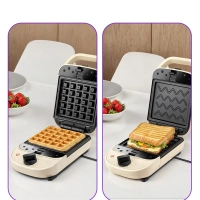 Вафельница "2 в 1" для вафель и бутербродов КТ-4614 - 600 Вт Вафельница "2 в 1" для вафель и бутербродов КТ-4614 - 600 Вт