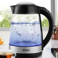 Чайник электрический стеклянный с подсветкой КТ-6126 - 1.7 л