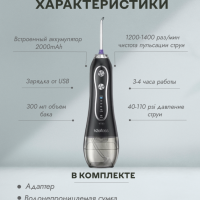 Ирригатор для зубов портативный с насадками