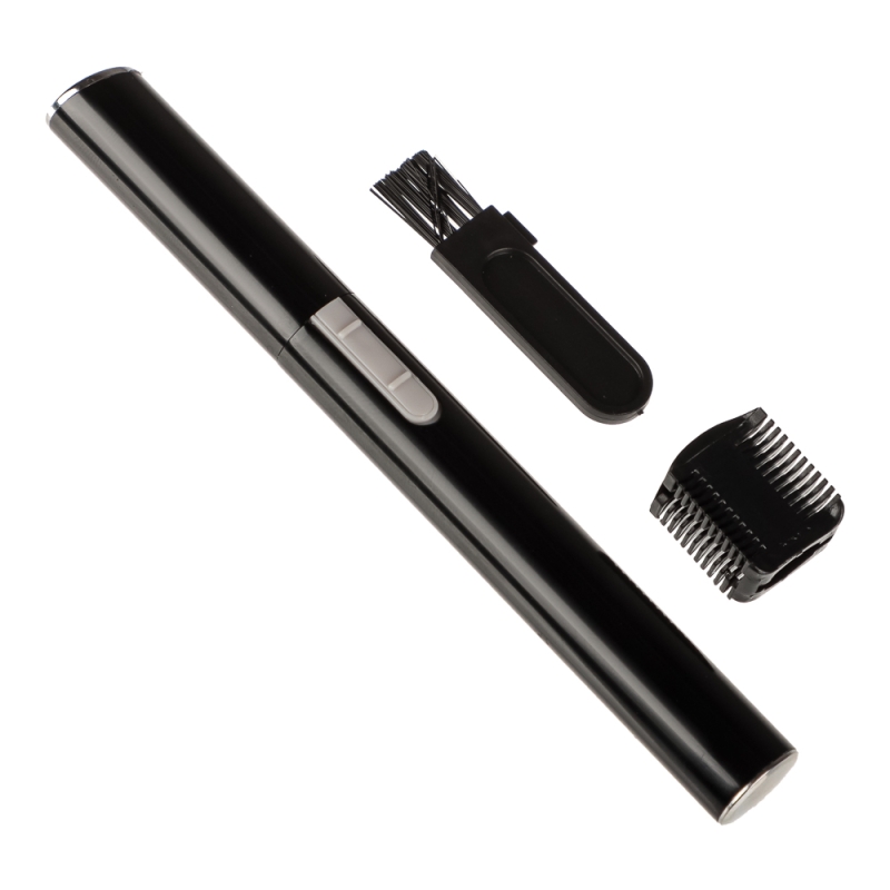 Триммер универсальный мужской, 13см, 1 насадка, 1 щетка, алюминий, пластик, питание 1xААA Триммер универсальный мужской, 13см, 1 насадка, 1 щетка, алюминий, пластик, питание 1xААA