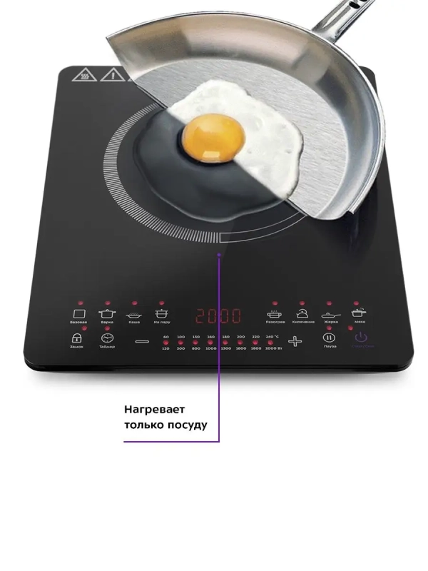 Индукционная плита настольная КТ-115 - 2000 Вт