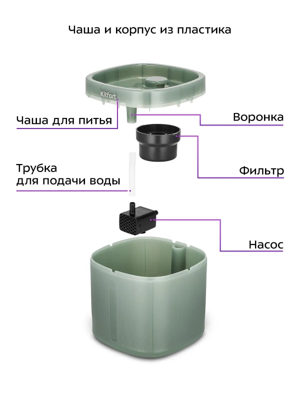 Поилка для животных автоматическая фонтанчик КТ-6440