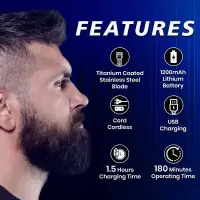 Триммер для стрижки волос VGR V-998 Синий