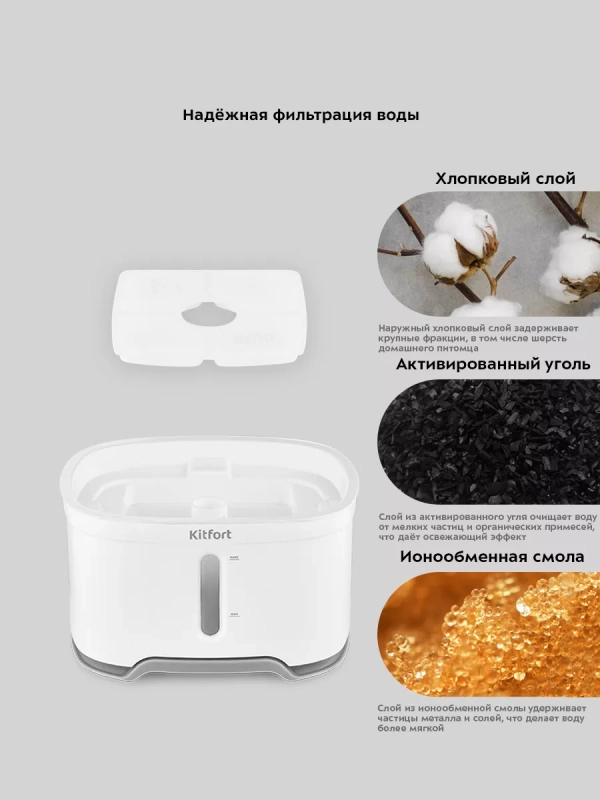 Поилка для кошек автоматическая фонтанчик КТ-4048 - 2.5 л