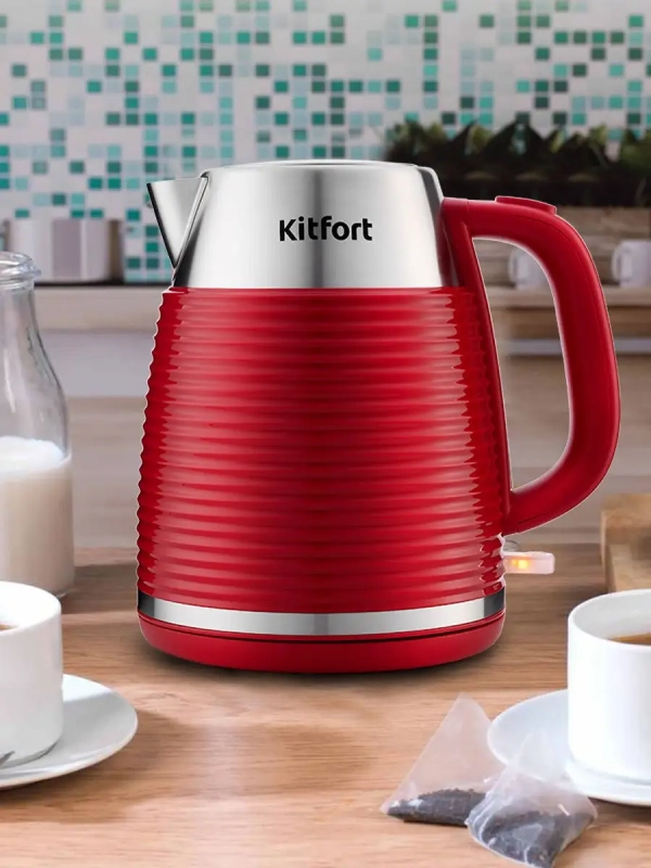 Чайник электрический металлический КТ-695 - 1.7 л