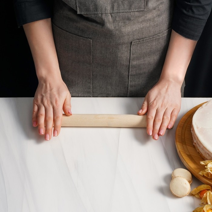 Скалка прямая Доляна, 30&times;3 см, берёза