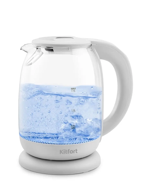 Чайник электрический стеклянный с подсветкой КТ-640 - 1.7 л
