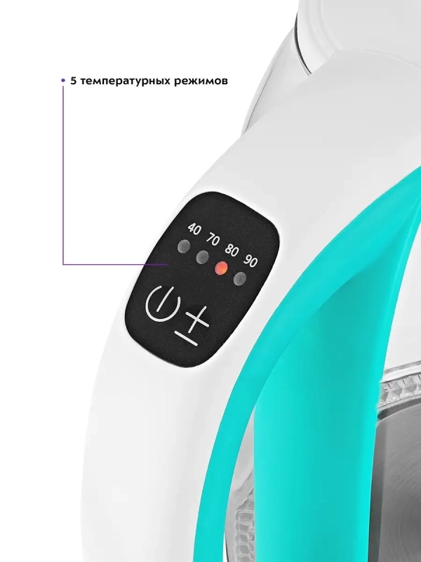 Чайник электрический стеклянный с подсветкой КТ-6140 - 1.7 л