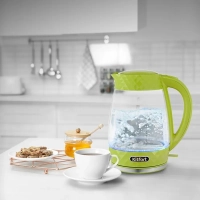Чайник электрический стеклянный с подсветкой КТ-6123 - 2 л