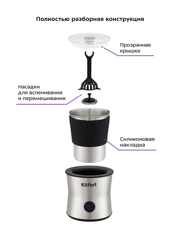 Капучинатор электрический КТ-7127 - 650 Вт Капучинатор электрический КТ-7127 - 650 Вт