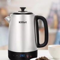 Чайник электрический металлический КТ-6198 - 1.7 л Чайник электрический металлический КТ-6198 - 1.7 л