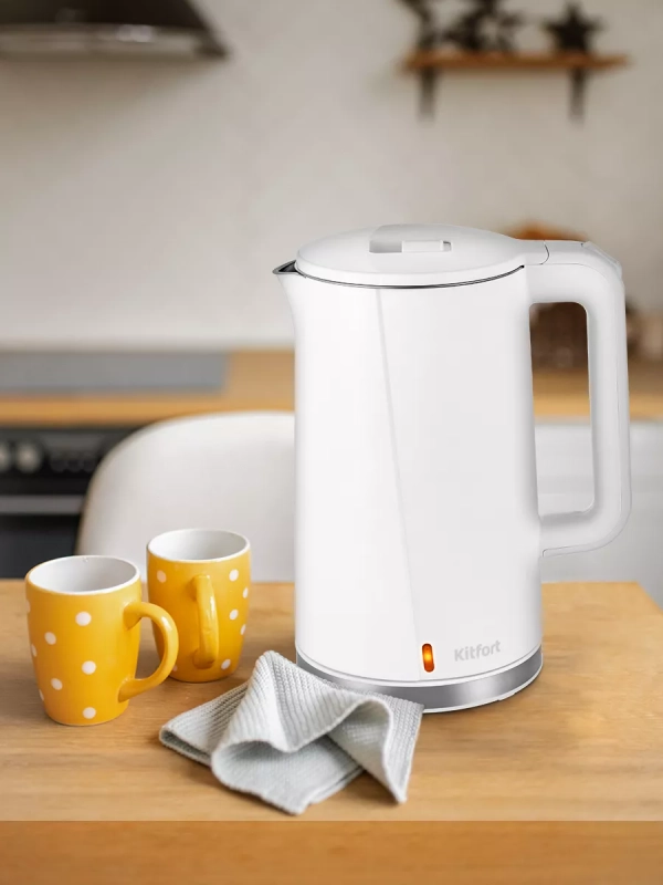 Чайник электрический металлический пластик КТ-6612 1.7 л