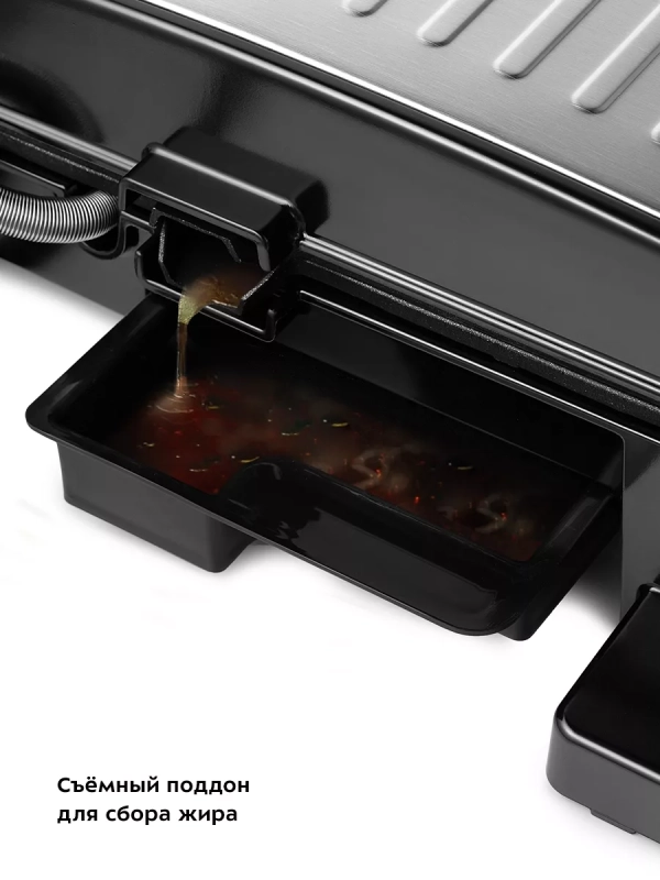 Электрогриль КТ-3601 двусторонний гриль электрический 2000Вт