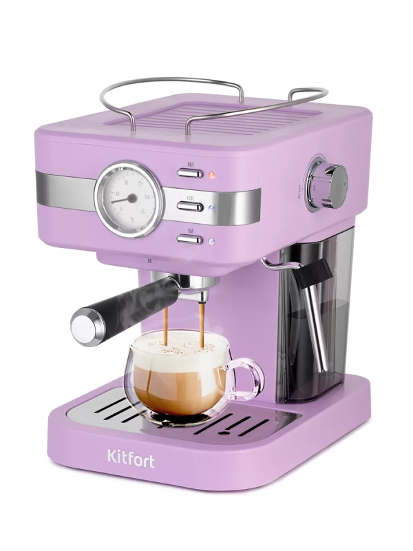 Кофеварка рожковая с капучинатором КТ-7258 - 1050 Вт