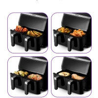 Аэрогриль электрический КТ-2254 - 2 поддона по 4 л - 2200 Вт