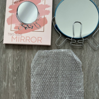 Зеркало настольное - подвесное &laquo;Круг&raquo;, двустороннее, с увеличением, d зеркальной поверхности 16 см, цвет серебристый