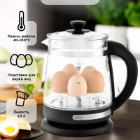 Чайник электрический стеклянный с подсветкой КТ-656 - 1.5 л