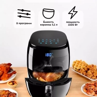 Аэрогриль электрический КТ-2202 - 3.2 л - 1500 Вт