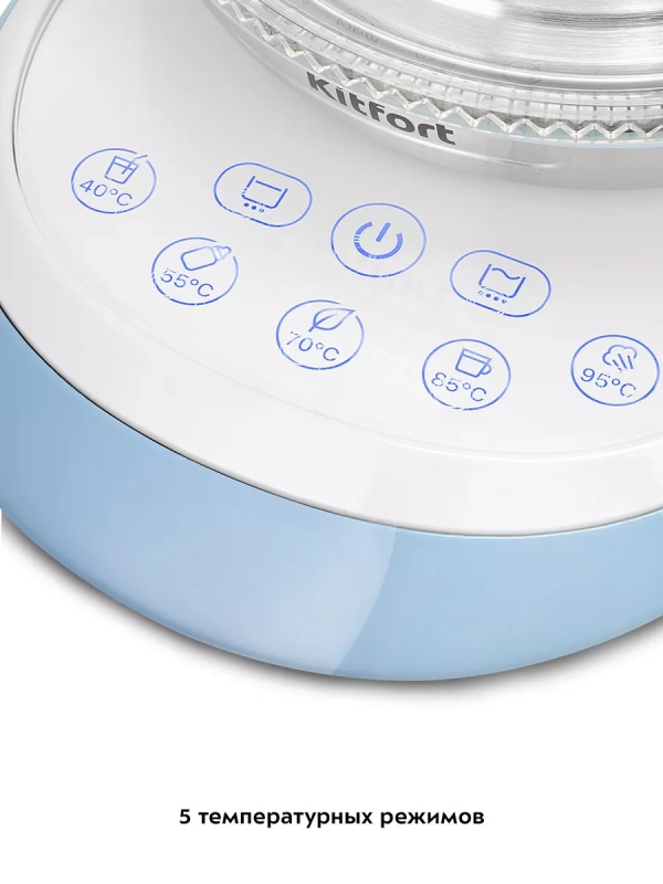 Чайник электрический стеклянный с подсветкой КТ-6670 - 1.7 л Чайник электрический стеклянный с подсветкой КТ-6670 - 1.7 л