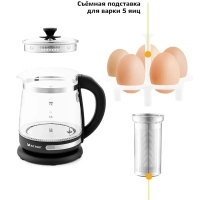 Чайник электрический стеклянный с подсветкой КТ-656 - 1.5 л