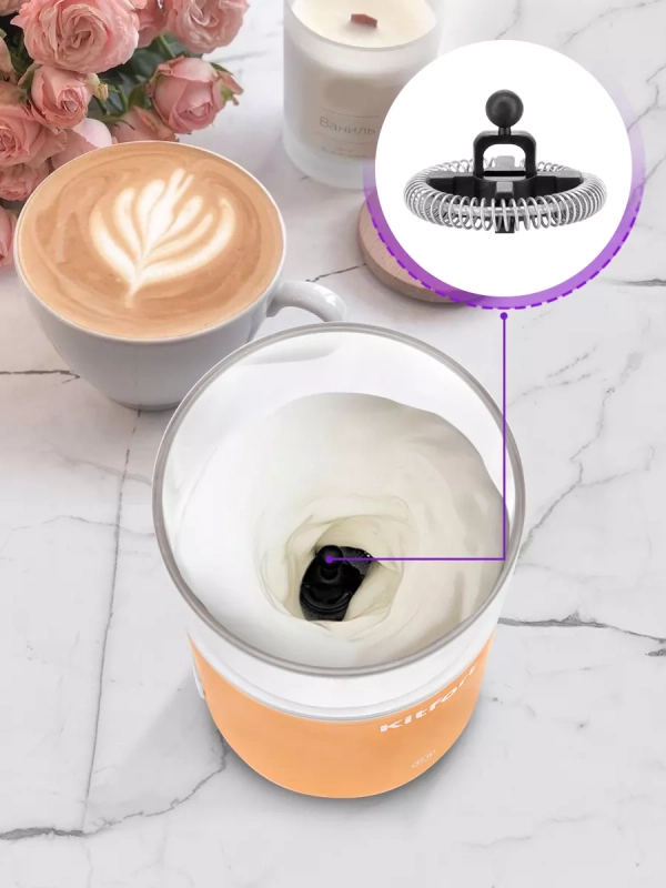 Капучинатор электрический вспениватель молока КТ-7464 Капучинатор электрический вспениватель молока КТ-7464