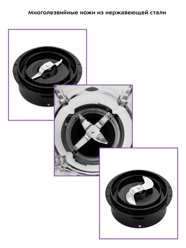 Блендер стационарный с чашей КТ-3030 (3 в 1) - 800 Вт Блендер стационарный с чашей КТ-3030 (3 в 1) - 800 Вт