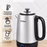 Чайник электрический металлический КТ-6198 - 1.7 л Чайник электрический металлический КТ-6198 - 1.7 л