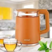 Чайник электрический стеклянный КТ-6124 - 1.2 л