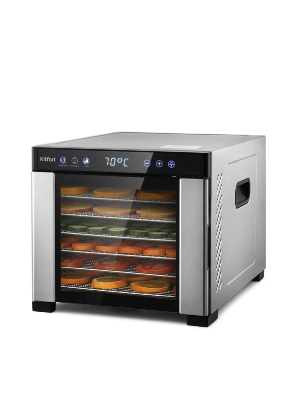 Сушилка для овощей и фруктов с уф-лампой КТ-1916 - 650 Вт Сушилка для овощей и фруктов с уф-лампой КТ-1916 - 650 Вт