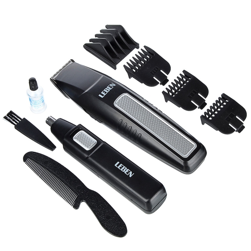 Набор с триммером для усов бороды и носа, 4 насадки Набор с триммером для усов бороды и носа, 4 насадки