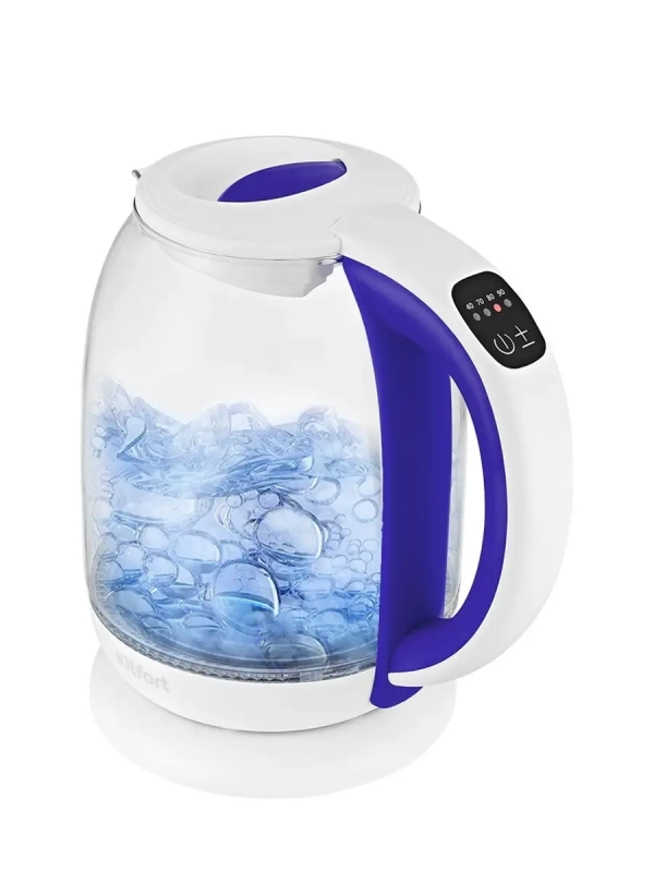 Чайник электрический стеклянный с подсветкой КТ-6140 - 1.7 л