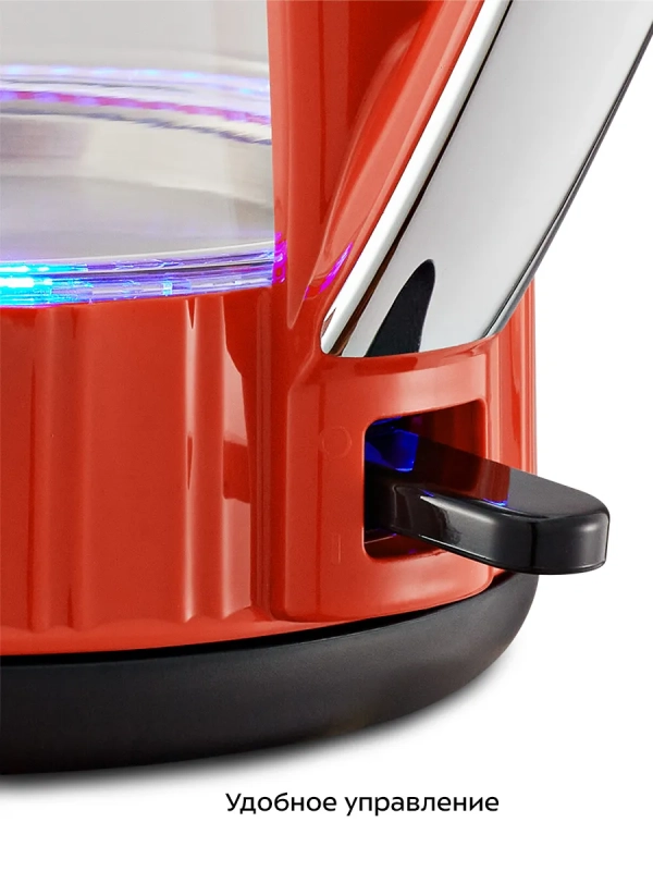 Чайник электрический стеклянный с подсветкой КТ-6709 - 1,7 л