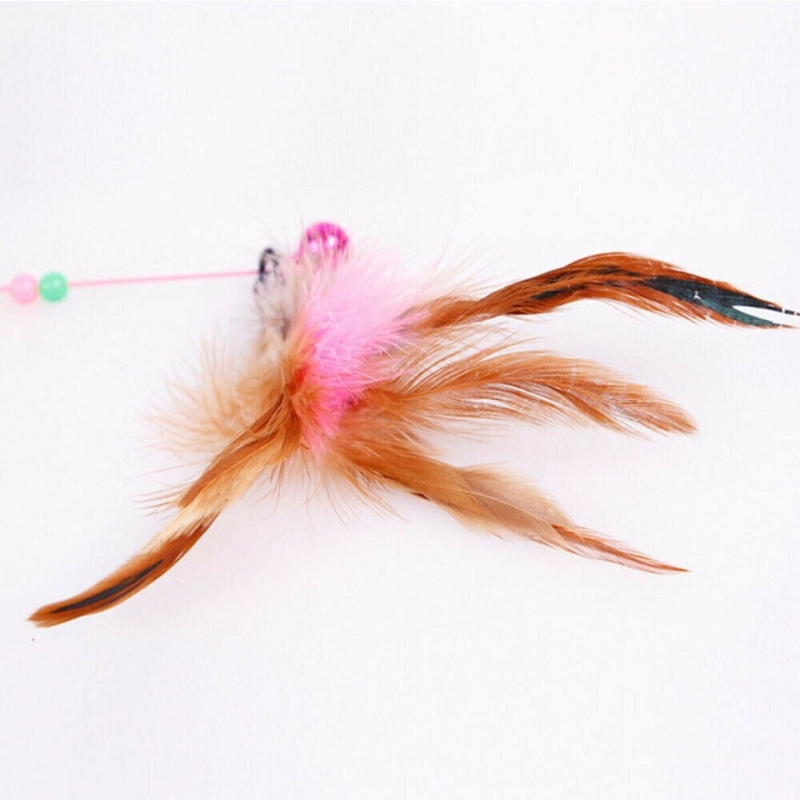 Удочкка дразнилка для кошек металлическая с перьями Удочкка дразнилка для кошек металлическая с перьями