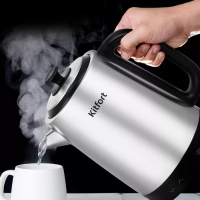 Чайник электрический металлический КТ-6198 - 1.7 л Чайник электрический металлический КТ-6198 - 1.7 л