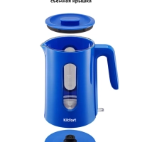 Чайник электрический стеклянный с подсветкой КТ-6681 - 1.5 л Чайник электрический стеклянный с подсветкой КТ-6681 - 1.5 л