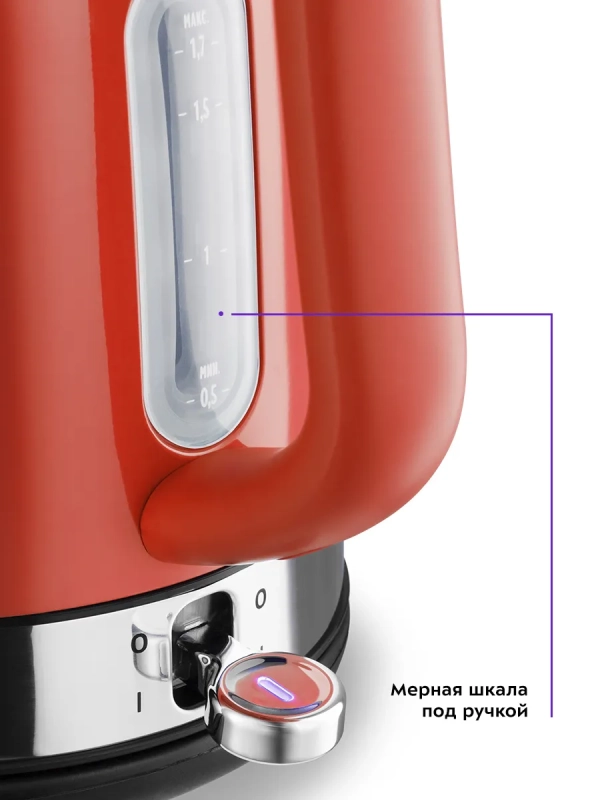 Чайник электрический металлический КТ-6147 - 1.7 л