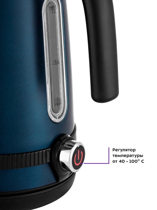 Чайник электрический металлический КТ-6121 - 1.7 л