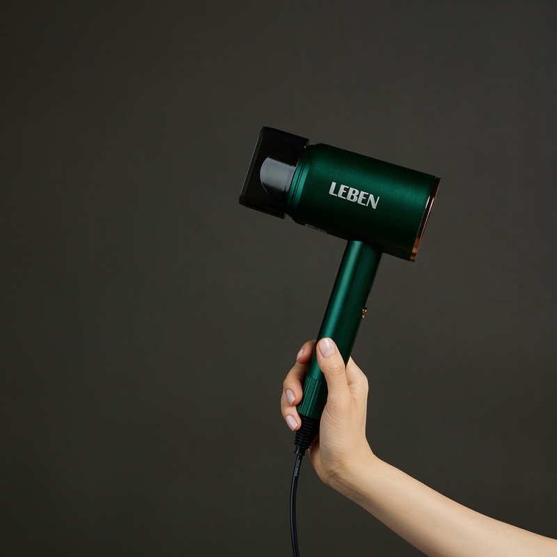 Фен для волос, 900Вт, 2 скорости, 3 температуры, 220-240В, зеленый Фен для волос, 900Вт, 2 скорости, 3 температуры, 220-240В, зеленый