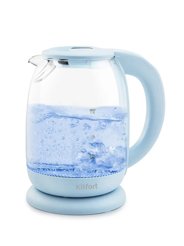 Чайник электрический стеклянный с подсветкой КТ-640 - 1.7 л