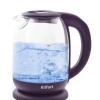Чайник электрический стеклянный с подсветкой КТ-640 - 1.7 л