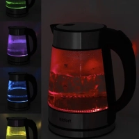 Чайник электрический стеклянный с подсветкой КТ-6105
