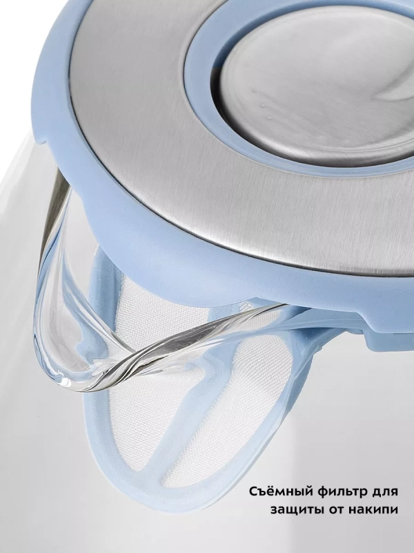 Чайник электрический стеклянный с подсветкой КТ-6670 - 1.7 л Чайник электрический стеклянный с подсветкой КТ-6670 - 1.7 л