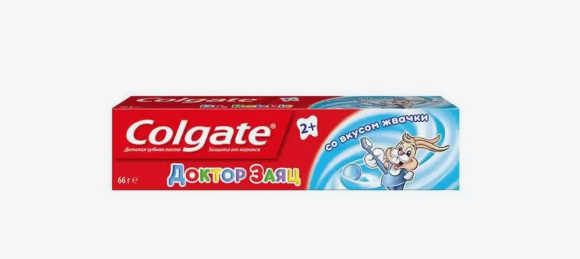 Детская зубная паста Colgate &laquo;Доктор Заяц&raquo;, со вкусом жвачки, 66 мл