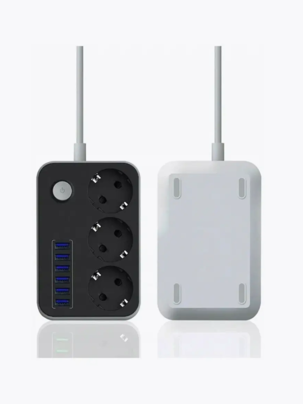 Сетевой фильтр CX-U613, 1,8 м, 3 гнезда+6 USB гнезда