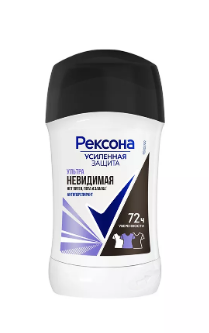 Антиперспирант-стик женский РЕКСОНА Ультраневидимая, 40мл